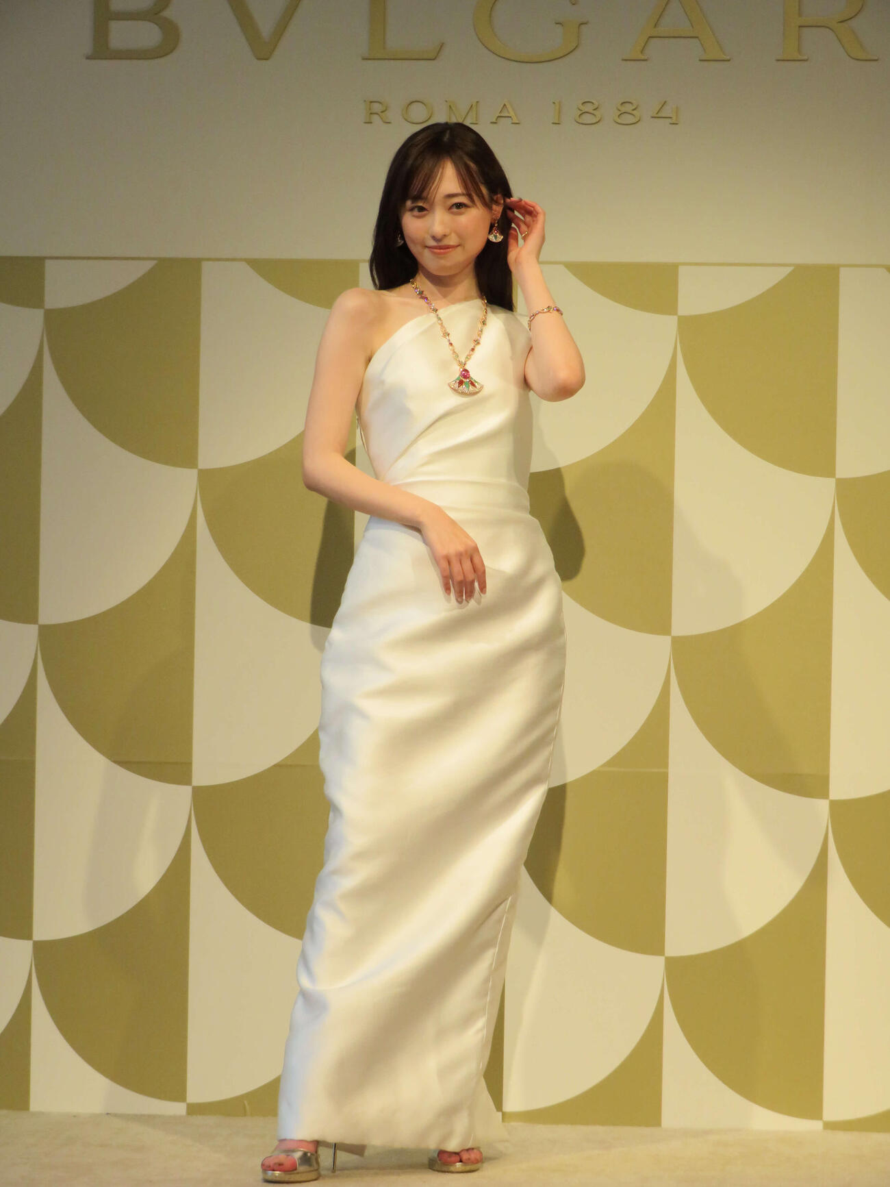 ブルガリ　アンバサダー就任記者発表会に出席した福原遥（撮影・村上幸将）