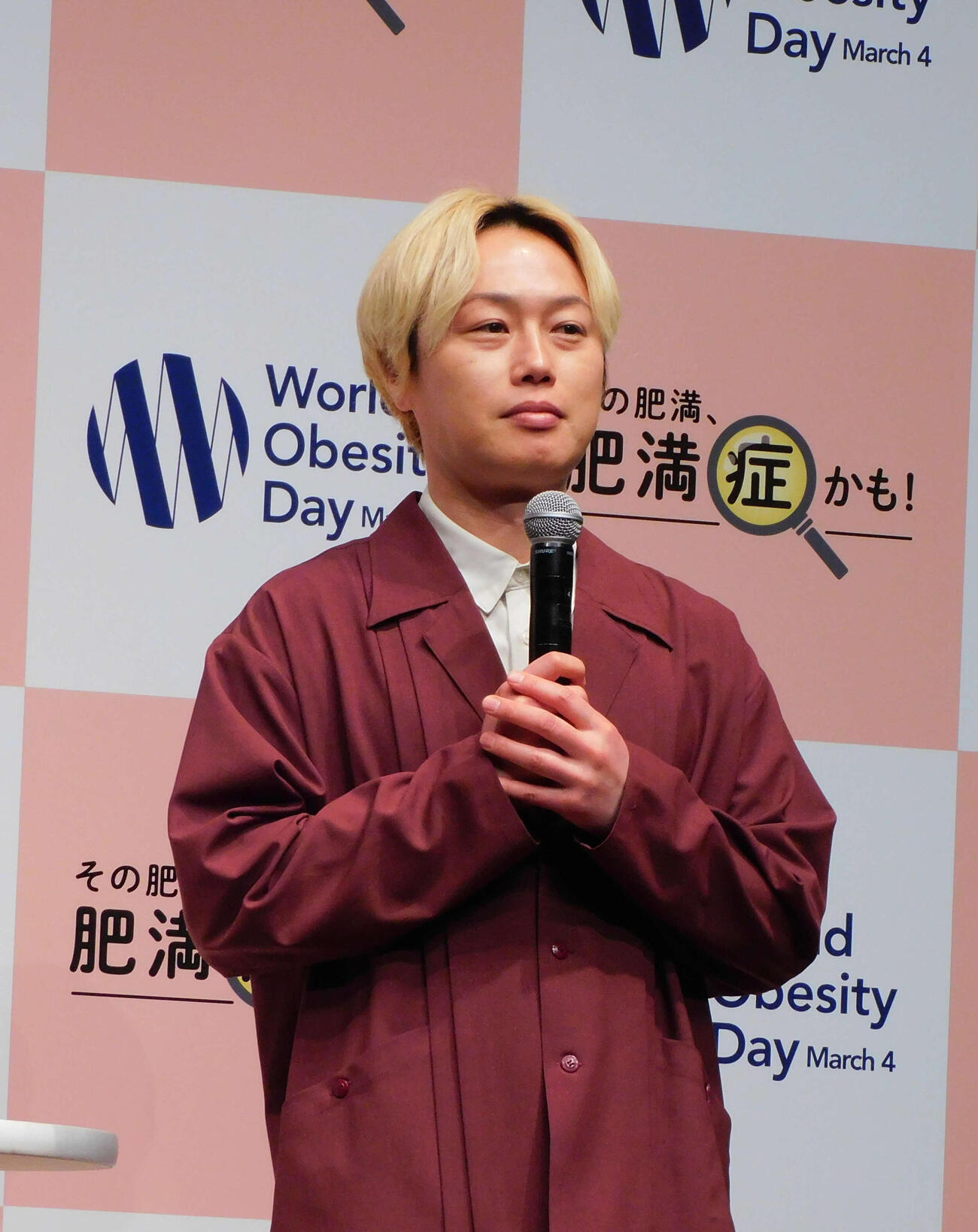 「その肥満、肥満症かも！」プロジェクト発表記者会見に登壇した見取り図リリー（撮影・寺本吏輝）
