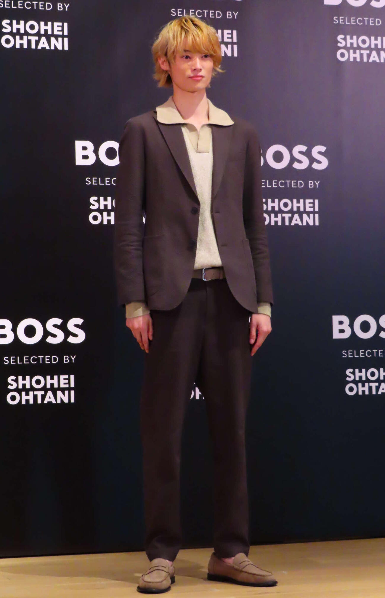 「BOSS SELECTED BY SHOHEI OHTANI」プレスプレビューに出席した窪塚愛流
