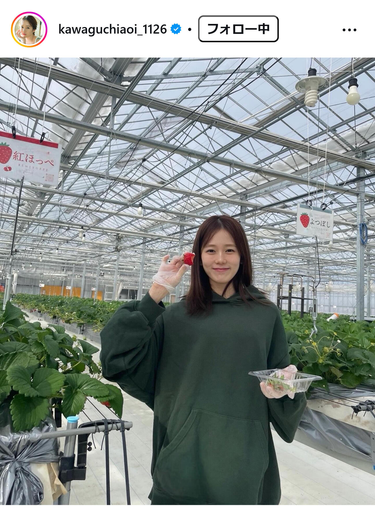 川口葵のインスタグラムから