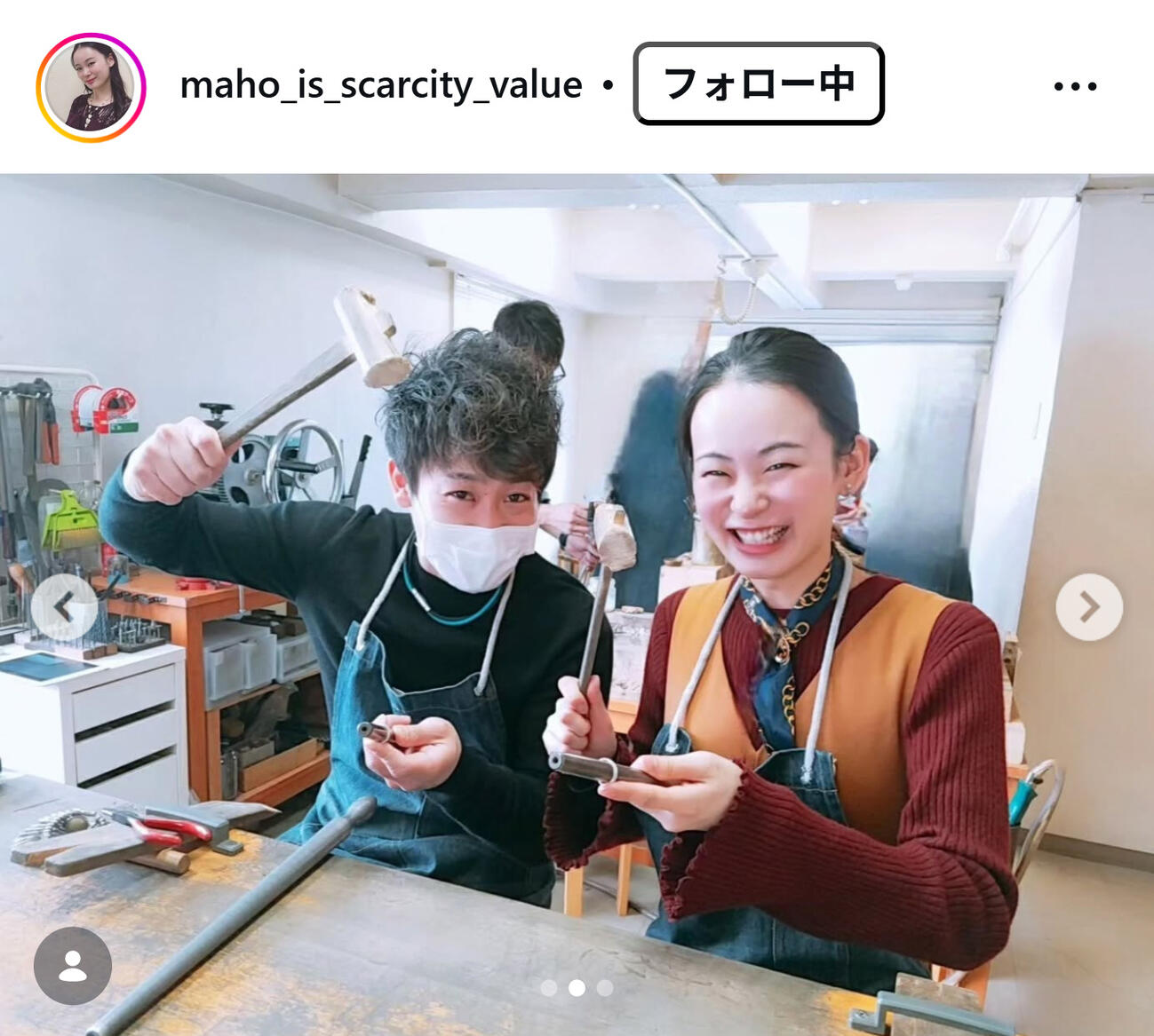 真歩のインスタグラムから