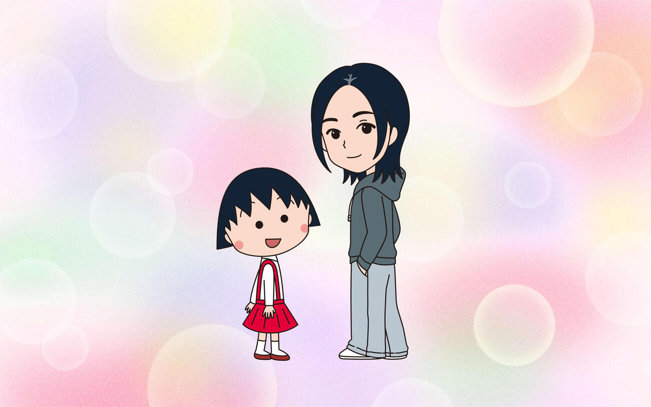 ちびまる子ちゃん新エンディング主題歌を担当する宇多田ヒカル（（C）さくらプロダクション／日本アニメーション）