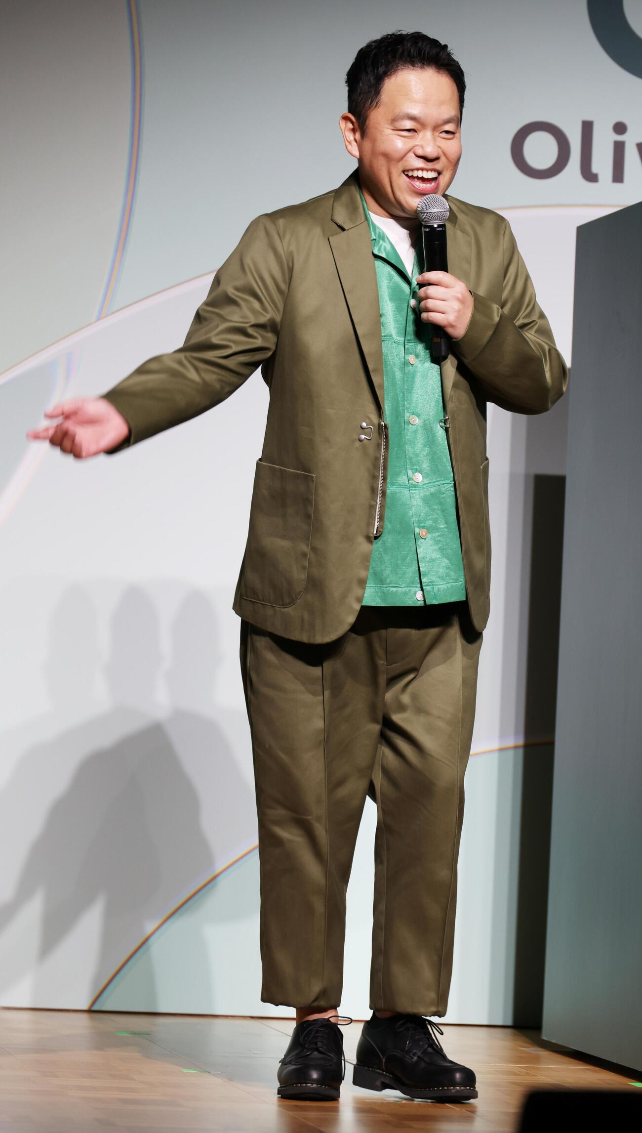 新CM発表会に参加した津田篤宏（撮影・中島郁夫）