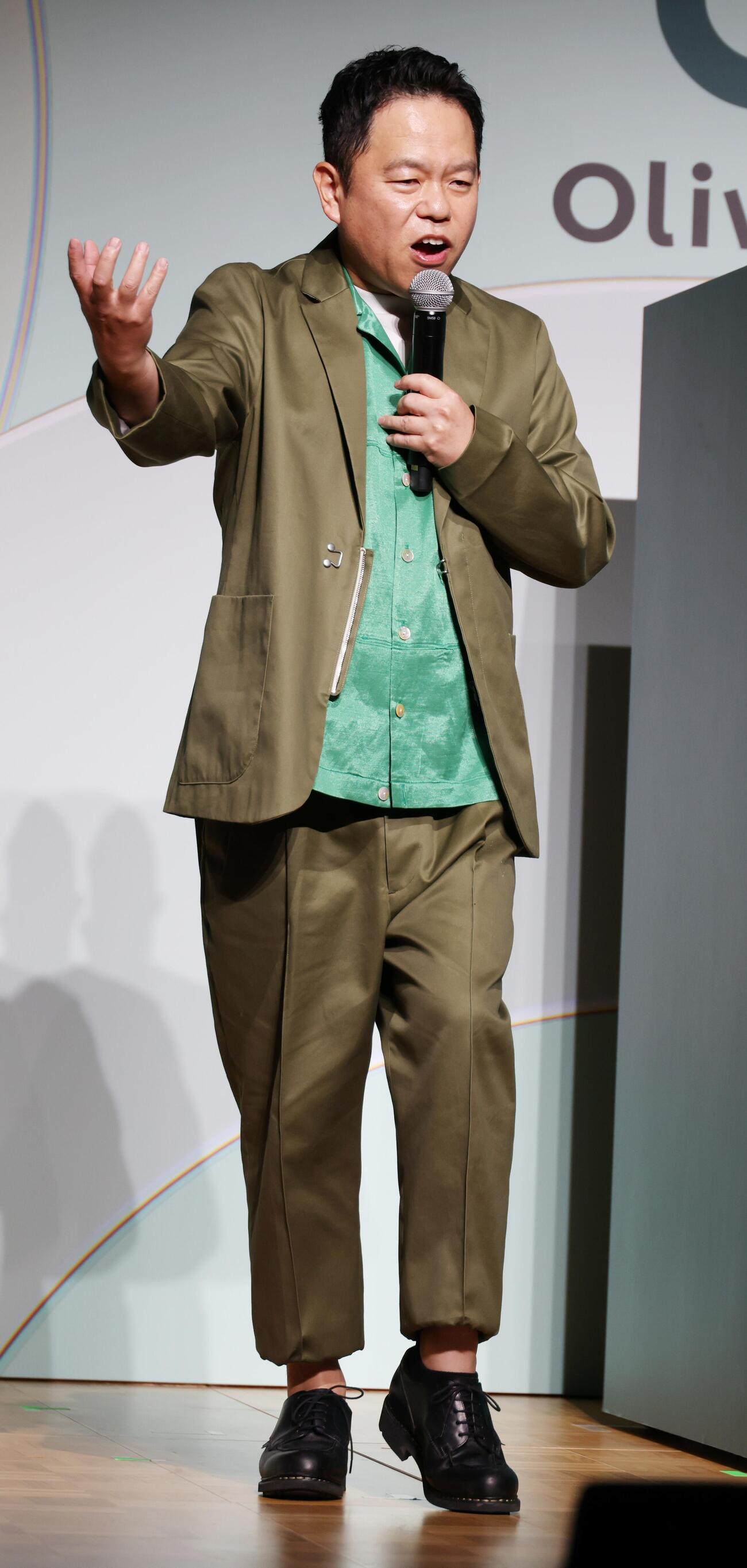 新CM発表会に参加した津田篤宏（撮影・中島郁夫）