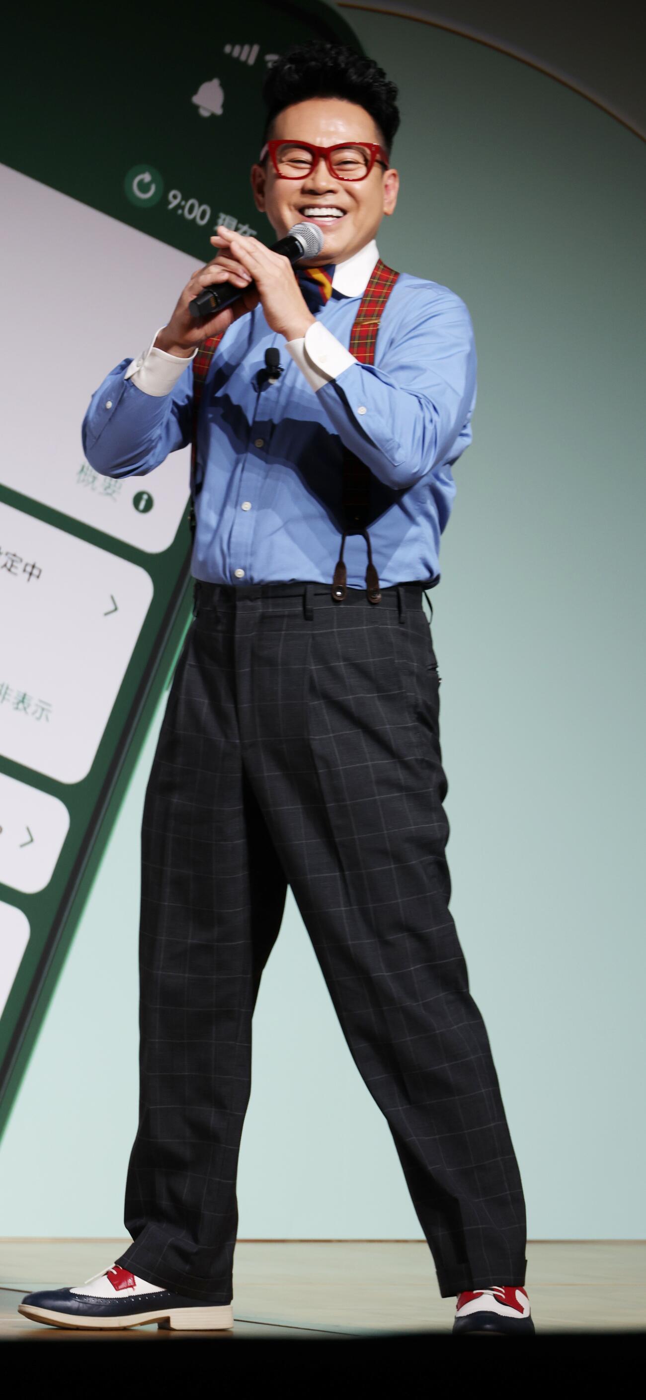 新CM発表会に参加した宮川大輔（撮影・中島郁夫）