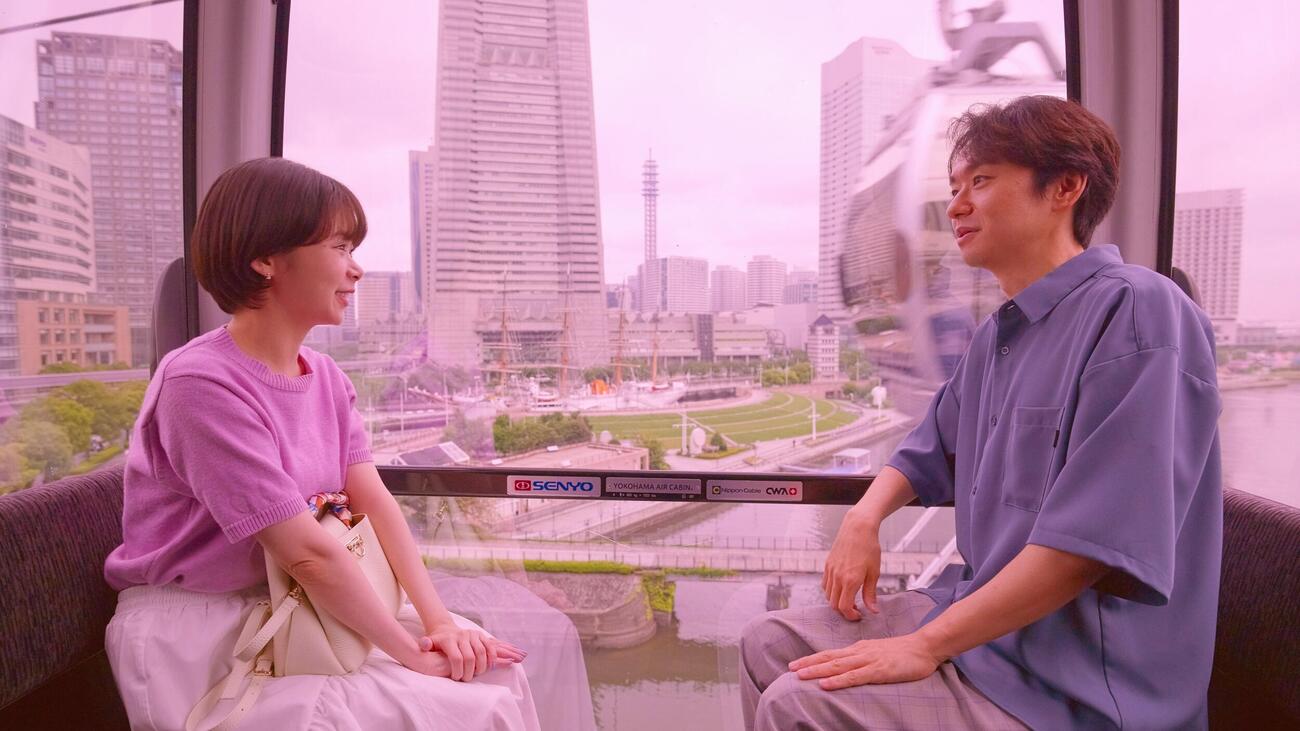 映画「Piccola felicita（ピッコラ・フェリチタ）～小さな幸せ～」で、監督も務めた水谷豊と父娘初共演を果たした趣里と橋本淳（C）Trysome Bros.