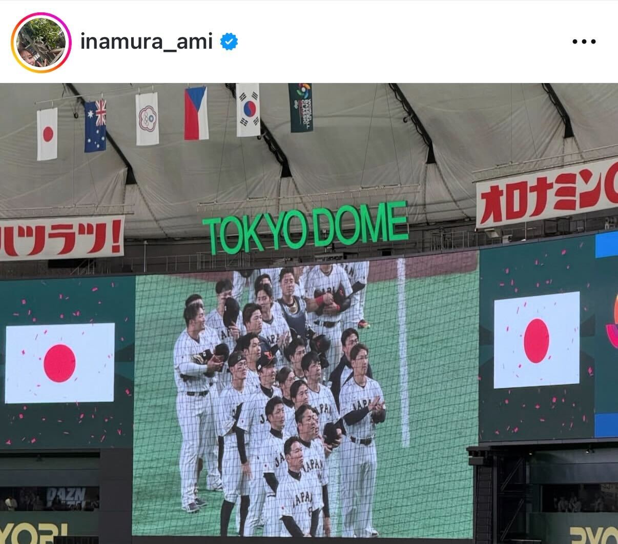 稲村亜美のインスタグラムから