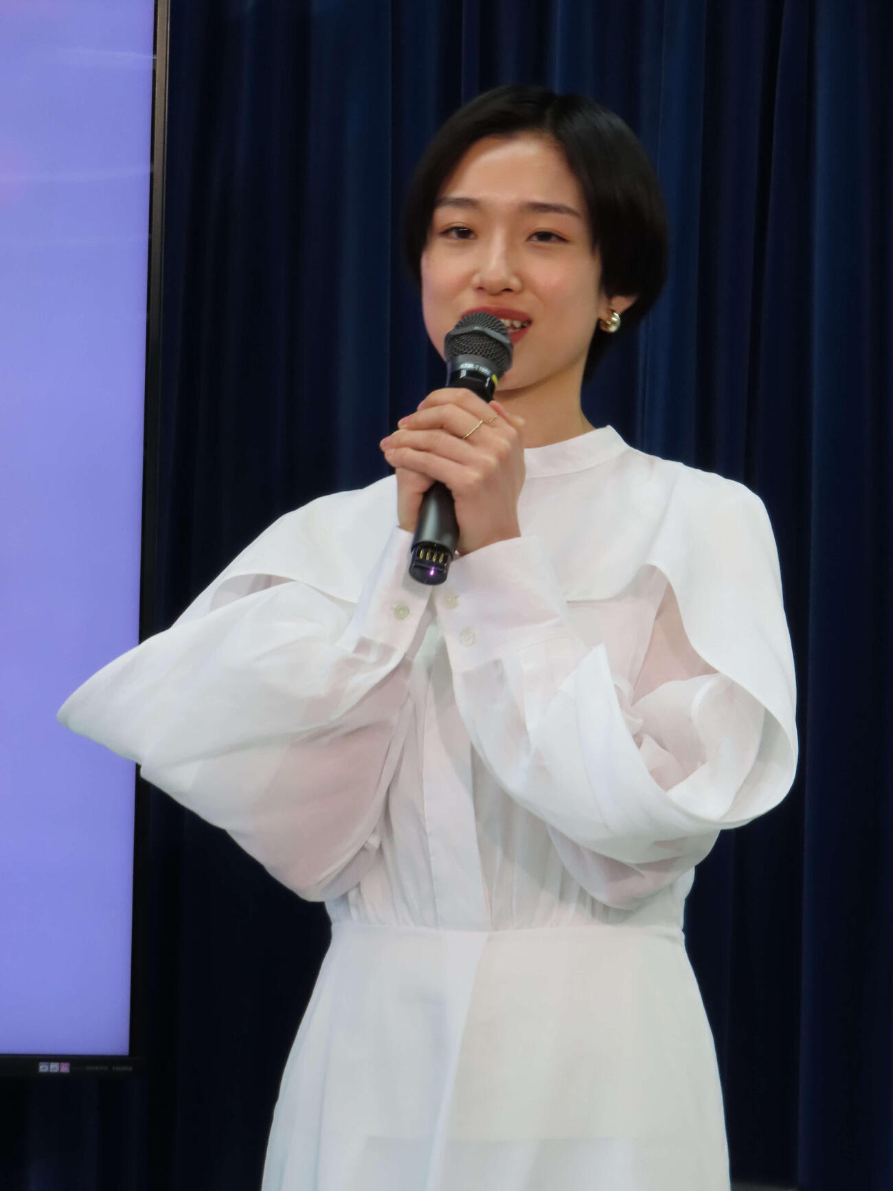 NHK「プロフェッショナル仕事の流儀」の新ナレーター発表に出席した河合優実