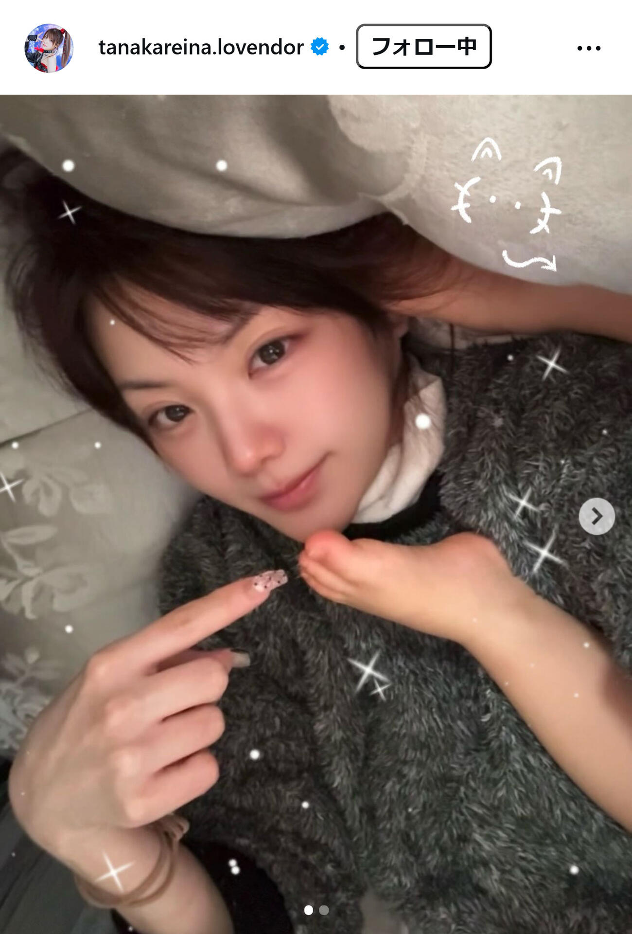 田中れいなのインスタグラムから