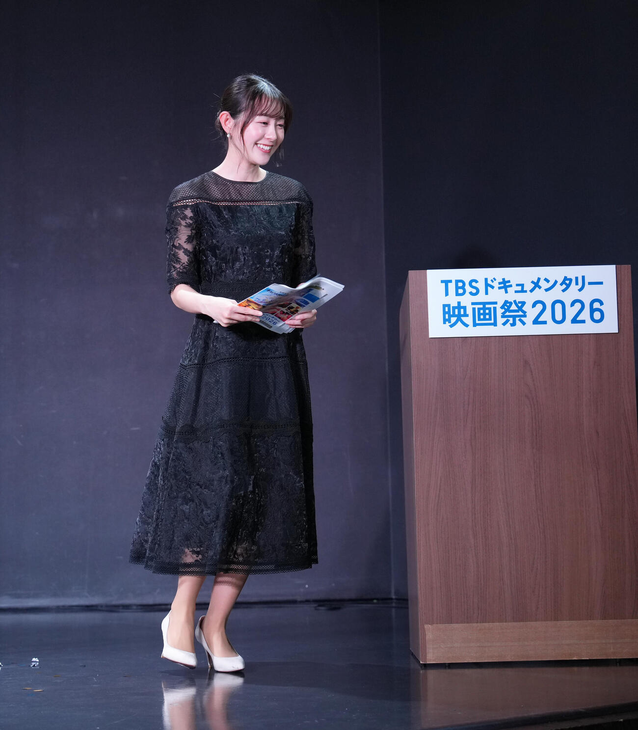 イベントでMCを務めたTBSの若林有子アナウンサー（撮影・足立雅史）