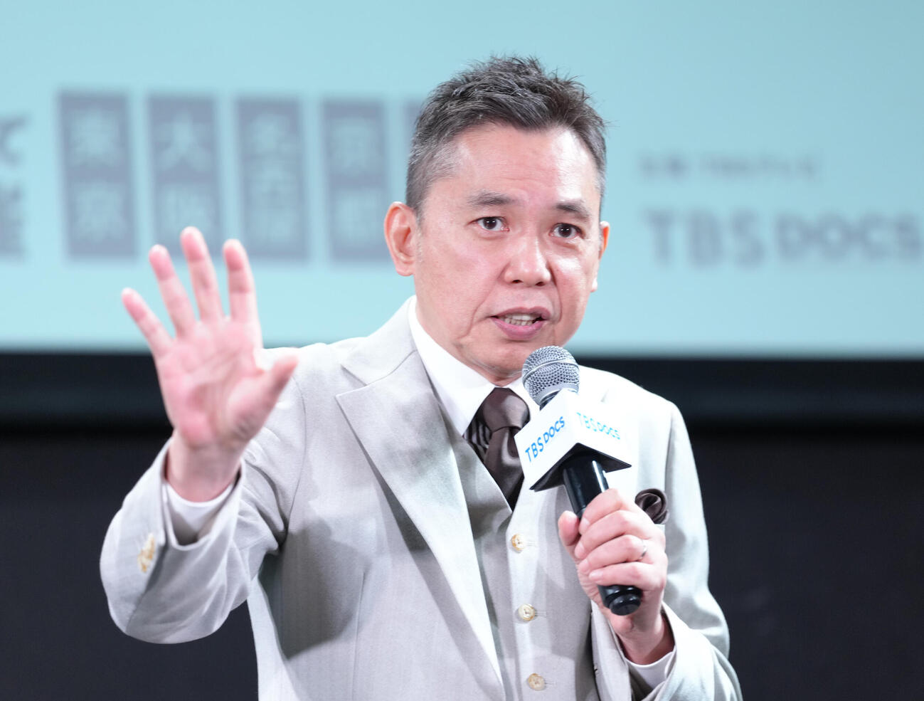 イベントに登場した太田光（撮影・足立雅史）