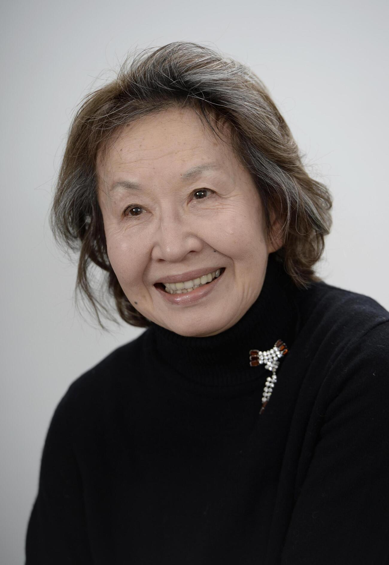 2016年1月、インタビューに答える池田昌子さん(共同)