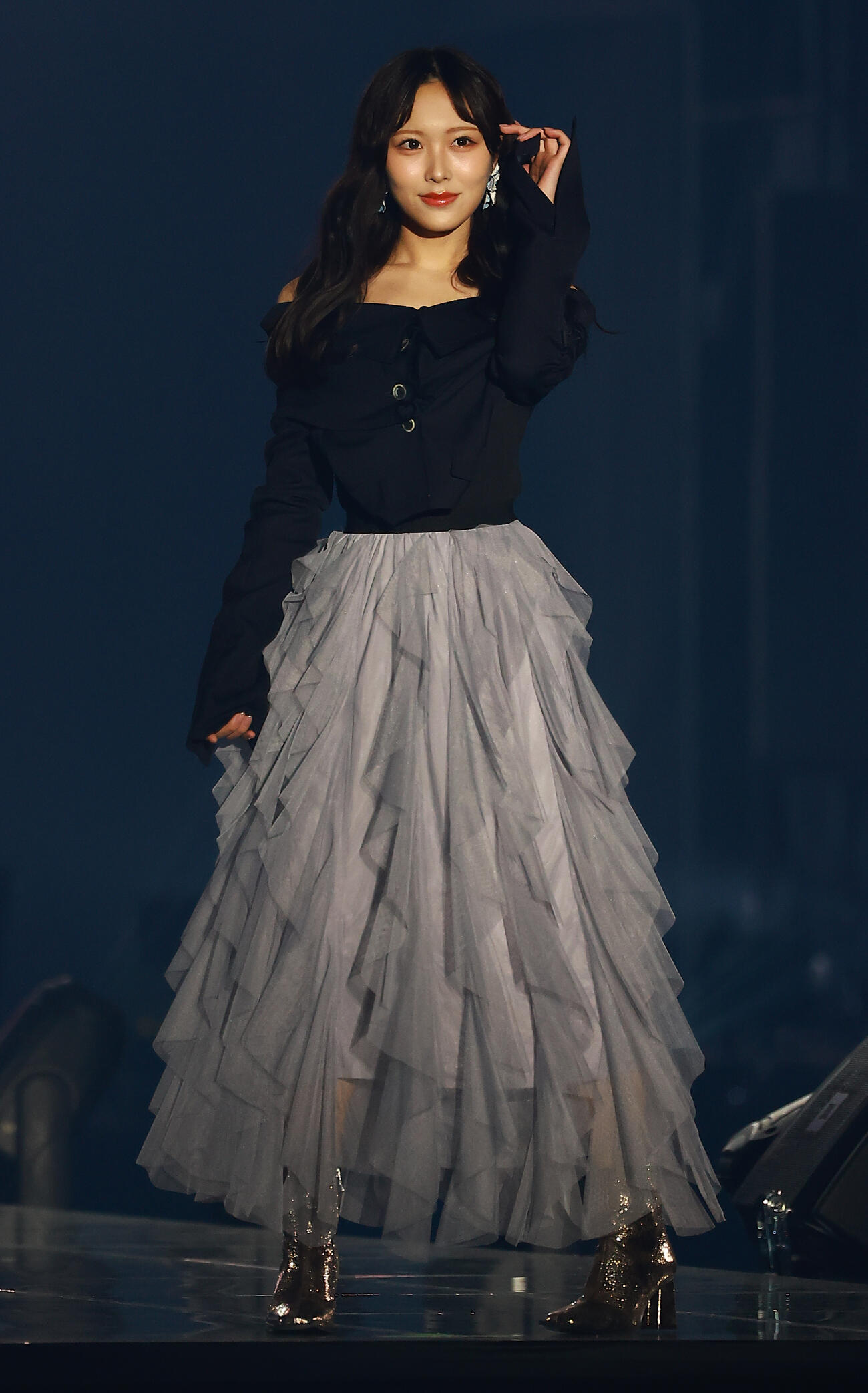 「CREATEs presents IDOL RUNWAY COLLECTION 2026 Supported by TGC」に登場した≒JOYの逢田珠里依（撮影・野上伸悟）
