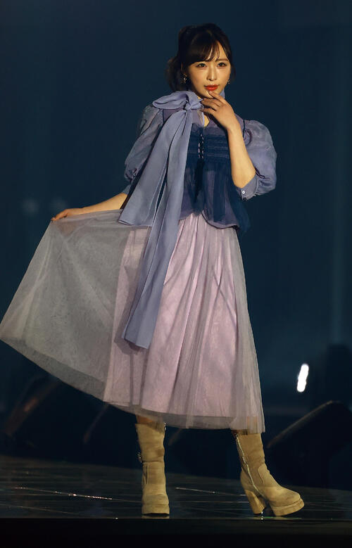 「CREATEs presents IDOL RUNWAY COLLECTION 2026 Supported by TGC」に登場したAKB48の小栗有以（撮影・野上伸悟）