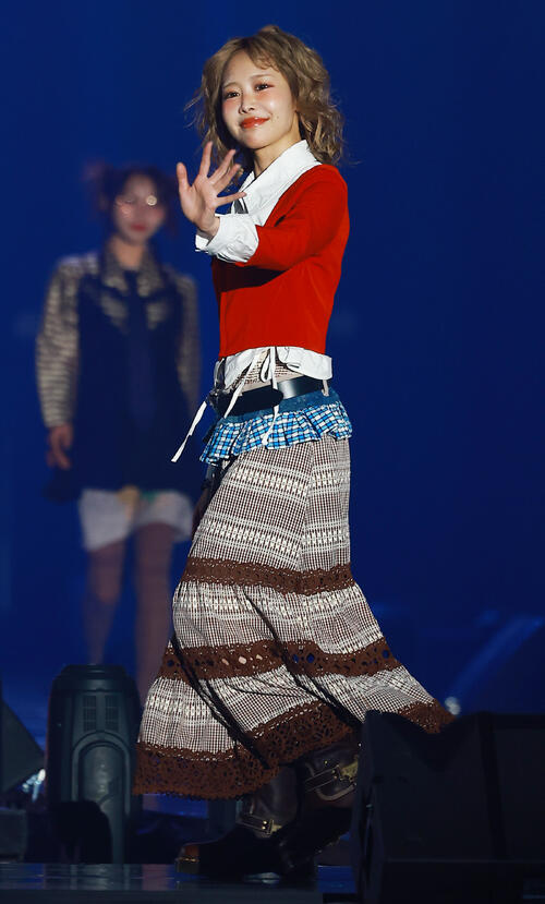 「CREATEs presents IDOL RUNWAY COLLECTION 2026 Supported by TGC」に登場したFRUITS ZIPPERの仲川瑠夏（撮影・野上伸悟）