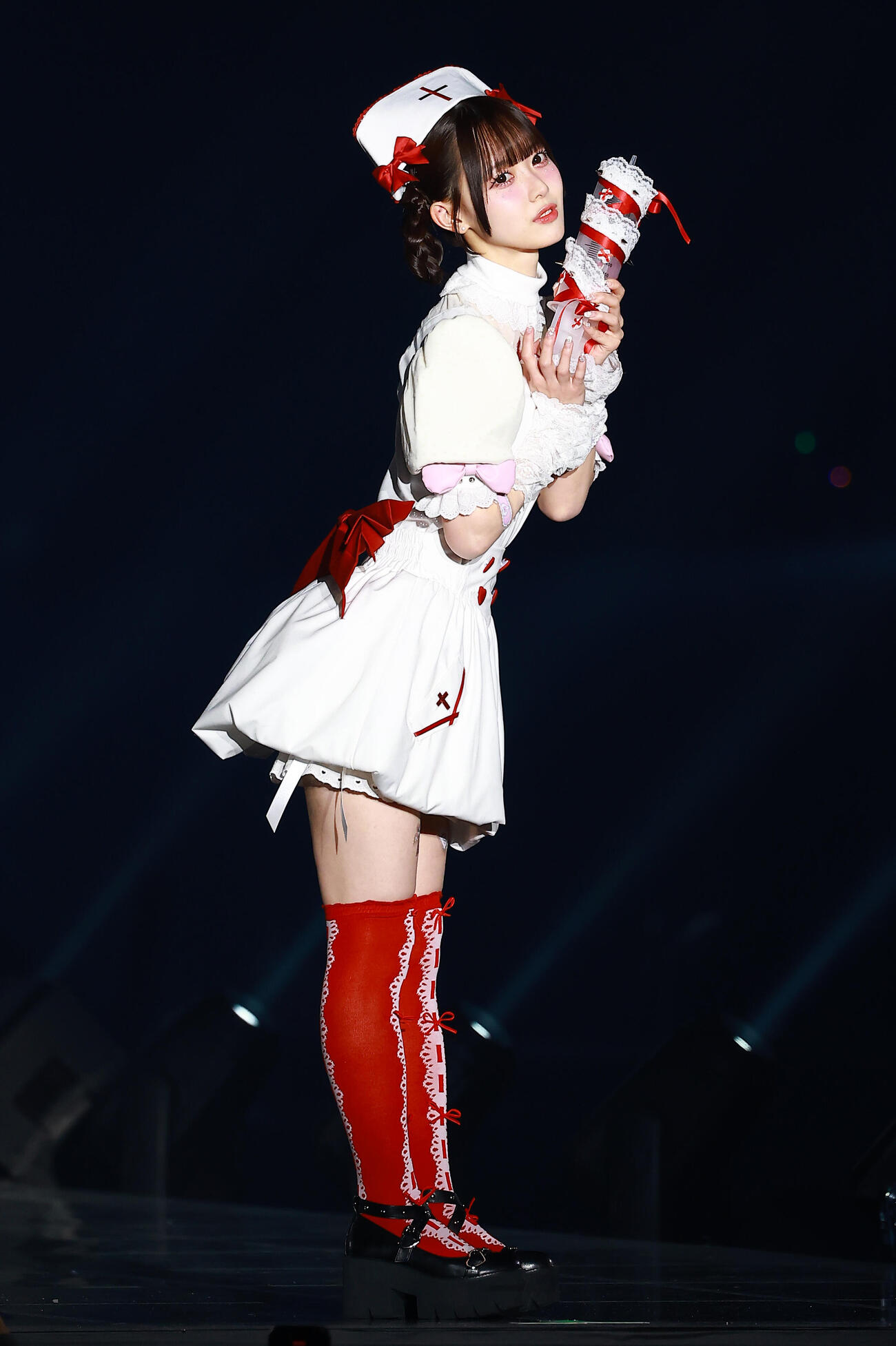 「CREATEs presents IDOL RUNWAY COLLECTION 2026 Supported by TGC」に登場した高嶺のなでしこの松本ももな（撮影・野上伸悟）