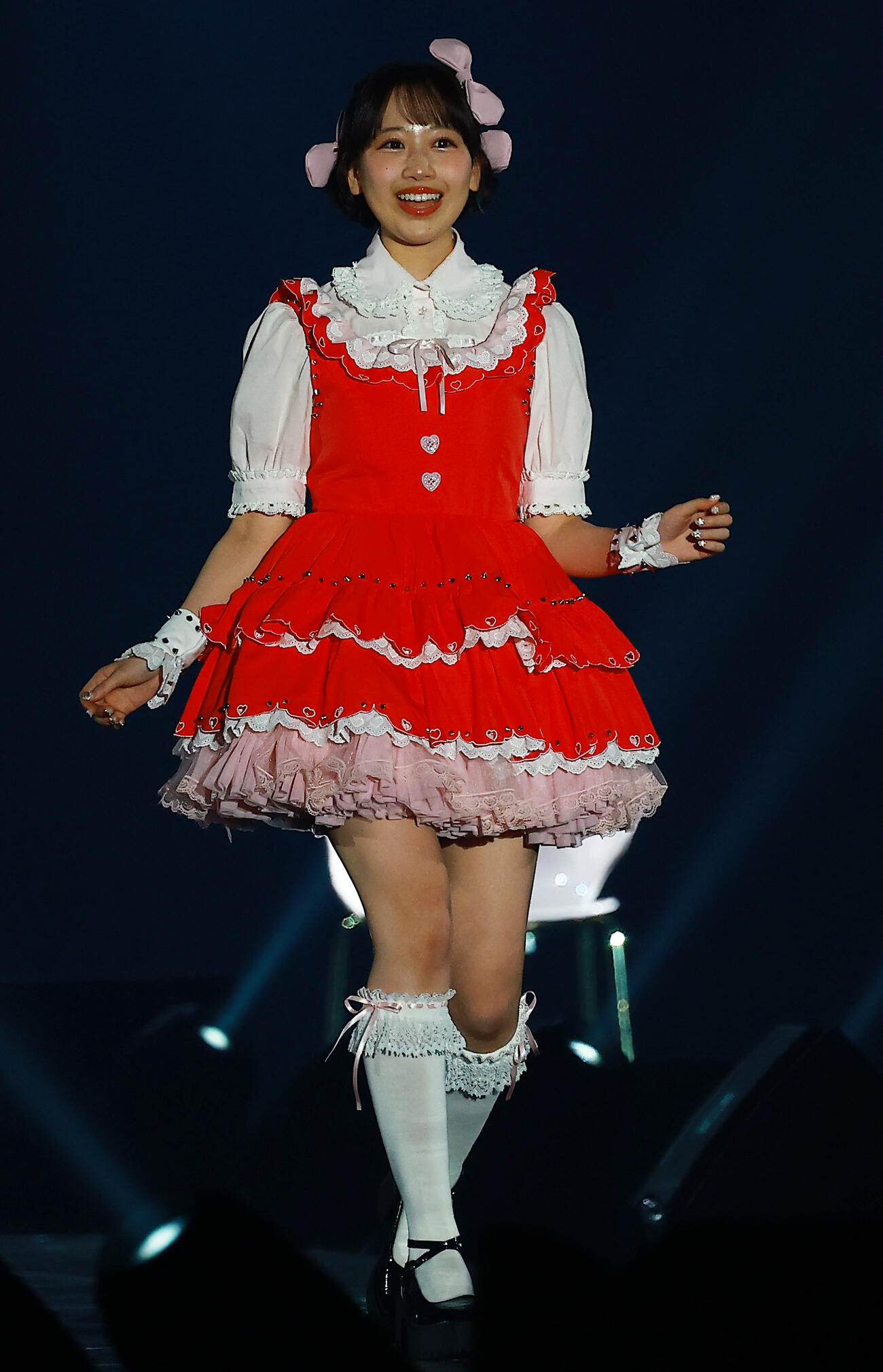 「CREATEs presents IDOL RUNWAY COLLECTION 2026 Supported by TGC」に登場したFRUITS ZIPPERの松本かれん（撮影・野上伸悟）