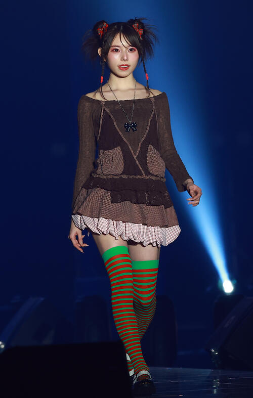 「CREATEs presents IDOL RUNWAY COLLECTION 2026 Supported by TGC」に登場したMa‘Scar’Pieceの大森莉緒（撮影・野上伸悟）