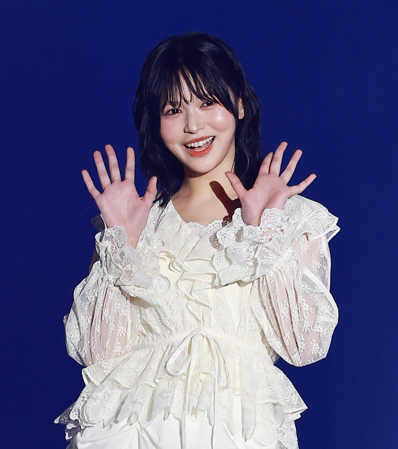 「CREATEs presents IDOL RUNWAY COLLECTION 2026 Supported by TGC」に登場した≒JOYの江角怜音（撮影・野上伸悟）