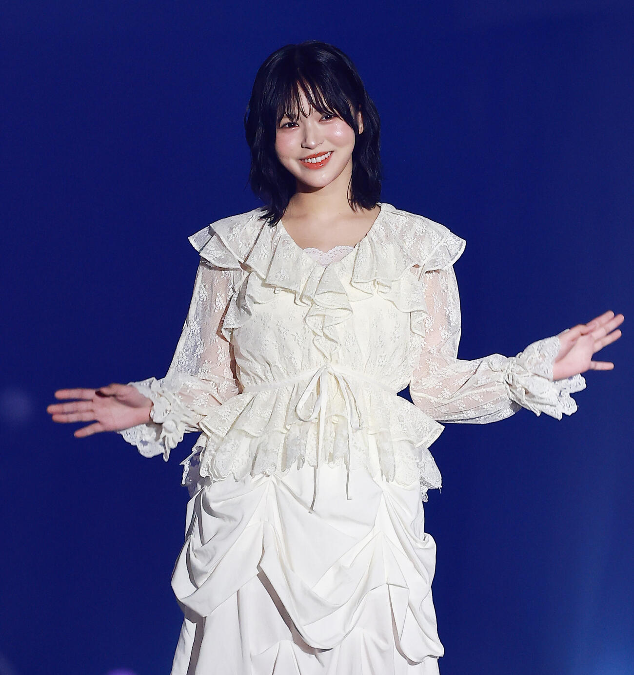 「CREATEs presents IDOL RUNWAY COLLECTION 2026 Supported by TGC」に登場した≒JOYの江角怜音（撮影・野上伸悟）