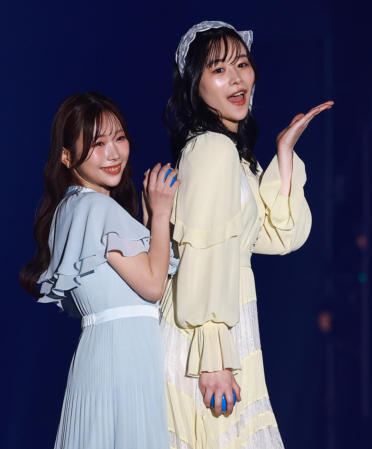 「CREATEs presents IDOL RUNWAY COLLECTION 2026 Supported by TGC」に登場したPocochaのゆかにゃん（左）と内田祭莉（撮影・野上伸悟）