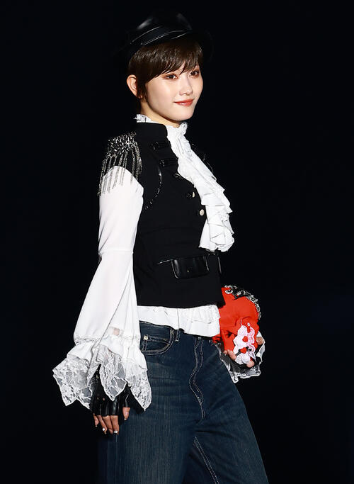 「CREATEs presents IDOL RUNWAY COLLECTION 2026 Supported by TGC」に登場したfav meの丸山蘭奈（撮影・野上伸悟）
