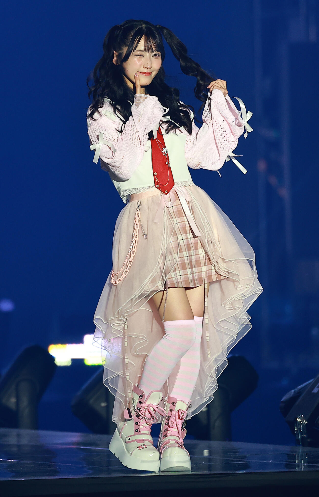 「CREATEs presents IDOL RUNWAY COLLECTION 2026 Supported by TGC」に登場したAKB48の佐藤綺星（撮影・野上伸悟）