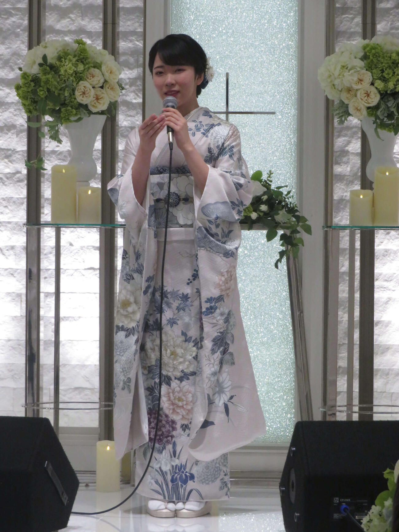 新曲「星空のルビー」発表会に出席した梅谷心愛（撮影・川田和博）