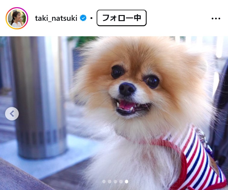 滝菜月アナのインスタグラムから