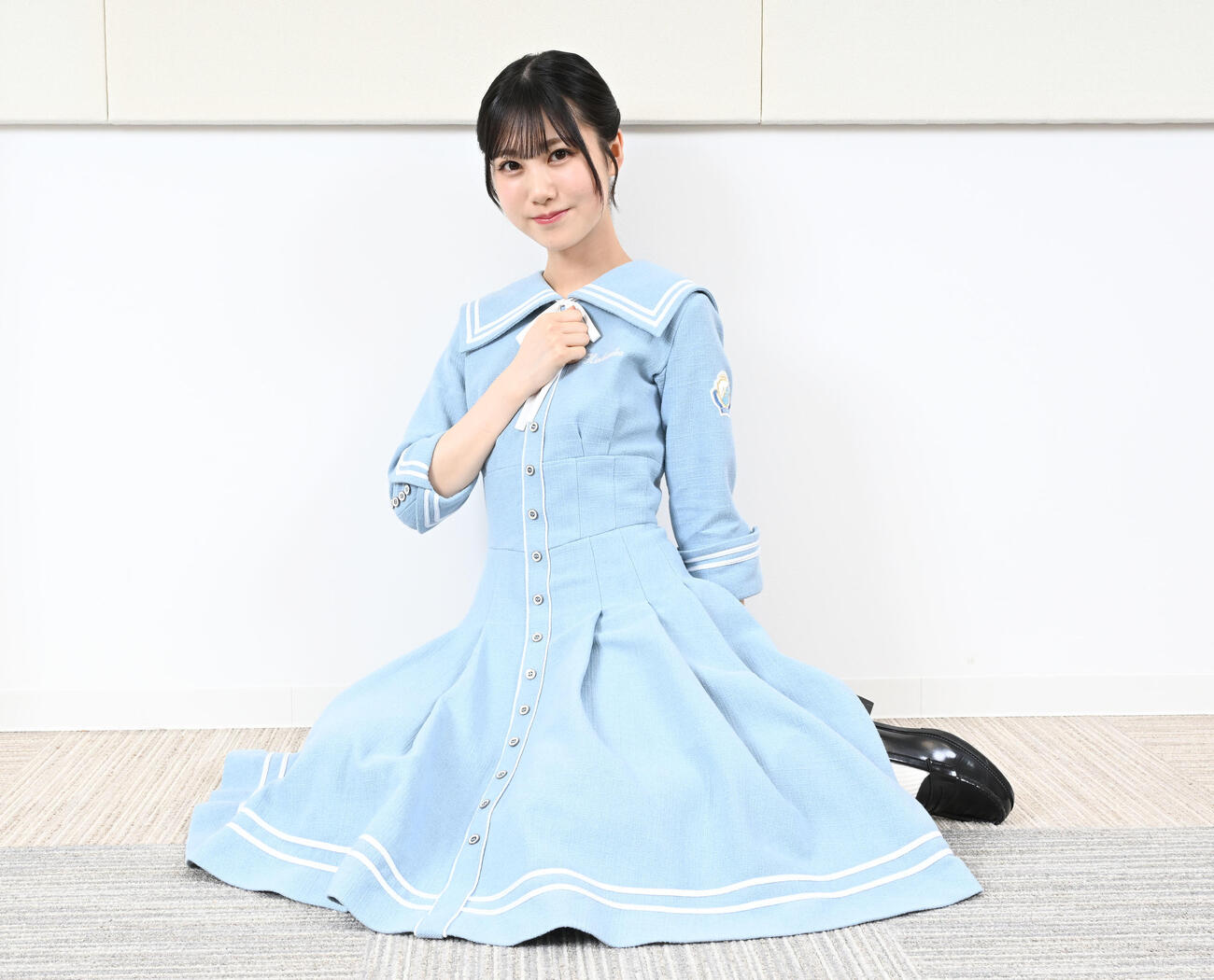 名前の通りニコッとした笑顔が可愛い日向坂46の鶴崎仁香（撮影・鶴崎仁香）