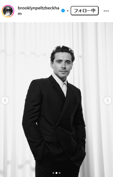 ブルックリン・ベッカム氏のインスタグラムから
