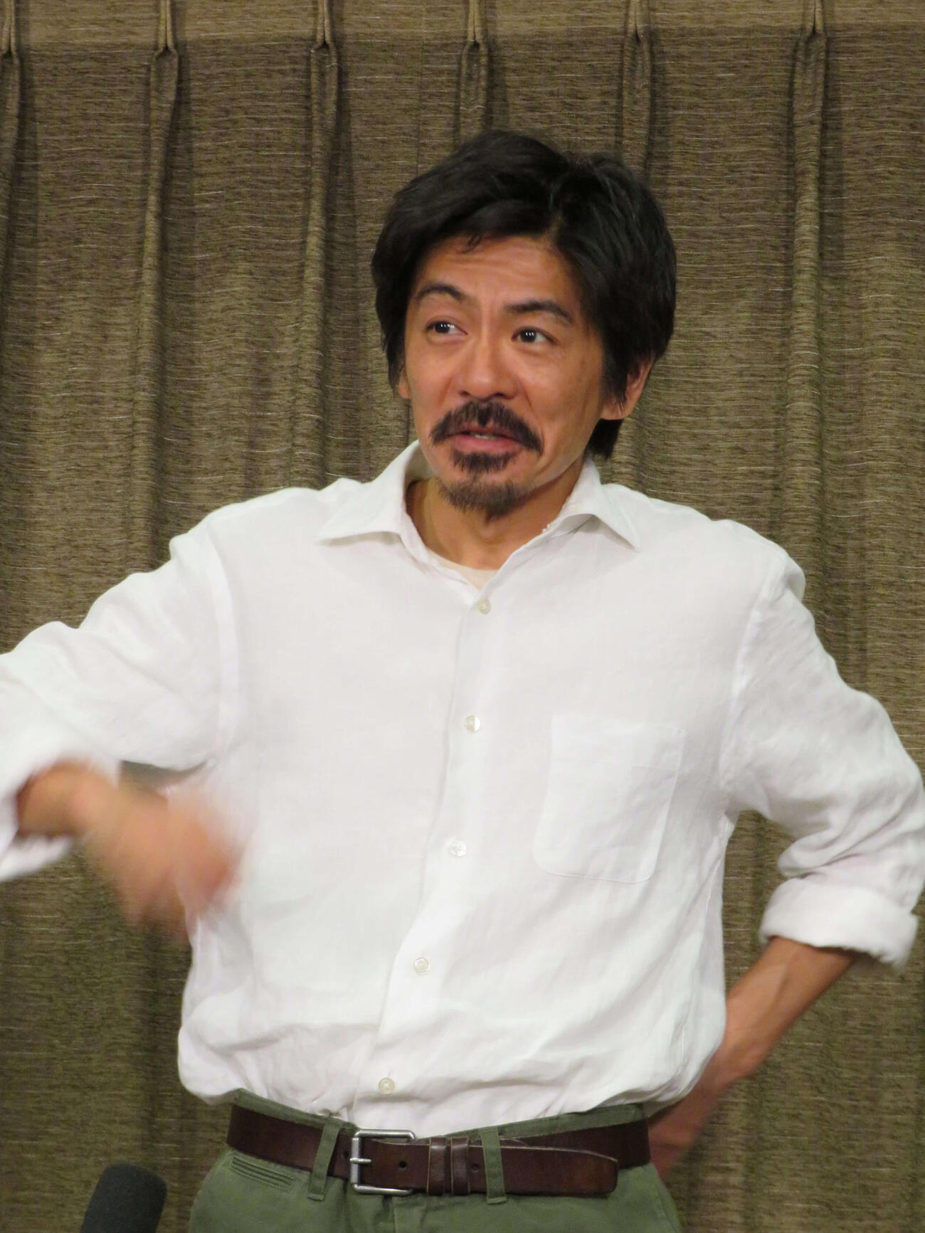 舞台「砂の女」合同取材会に出席した森田剛（撮影・村上幸将）