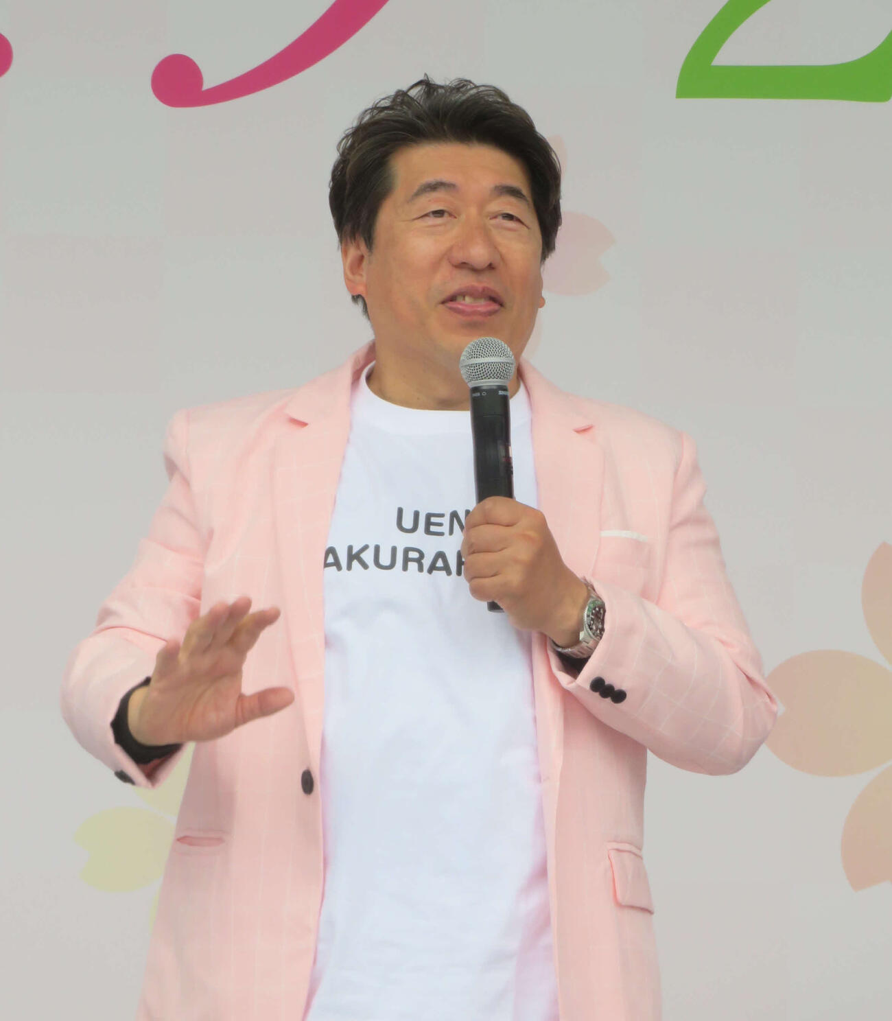 「うえの桜フェスタ2026」開花セレモニーに出席した寺門ジモン（撮影・川田和博）