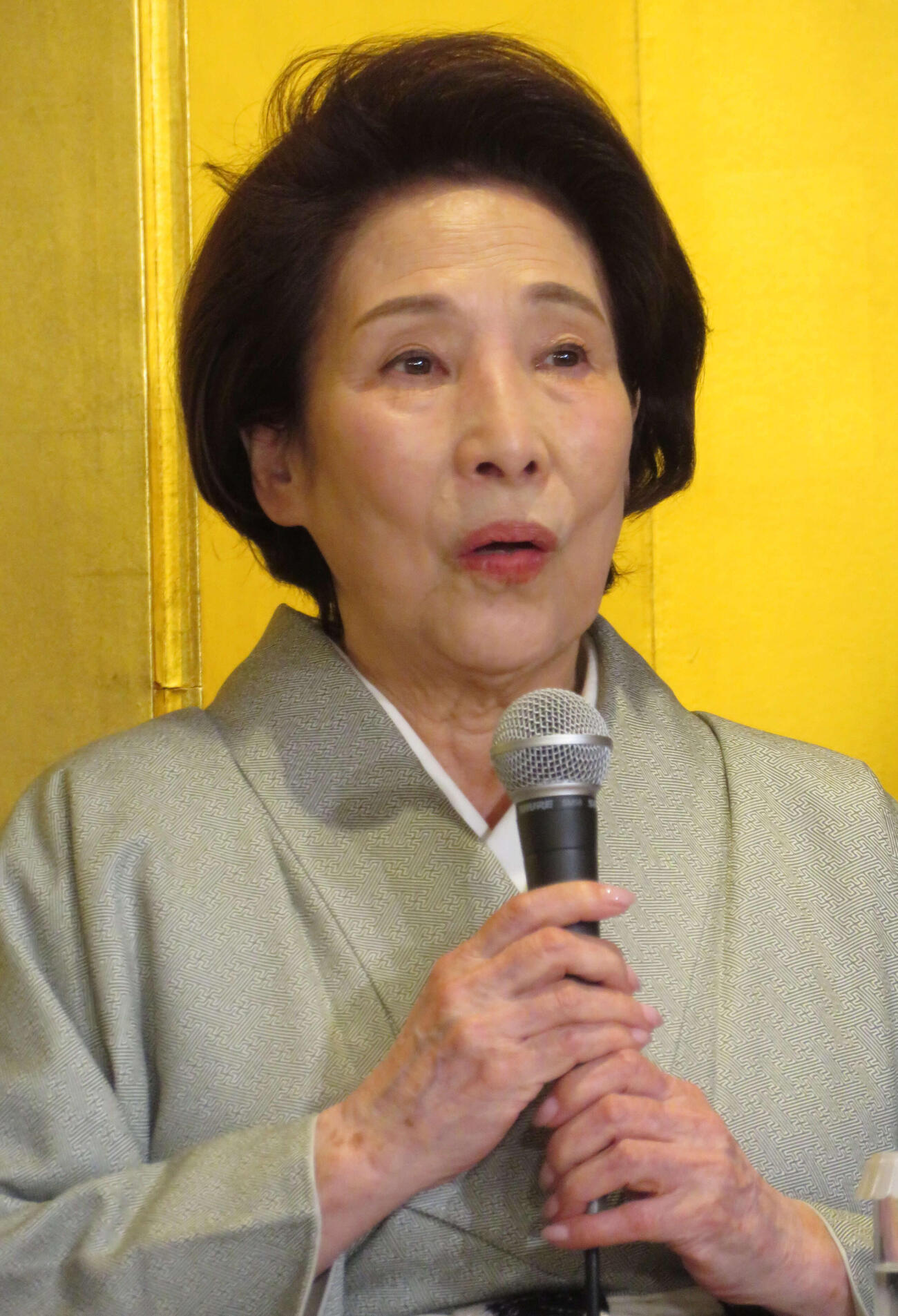 「新派・松竹新喜劇の合同喜劇公演」の記者会見を行った波乃久里子