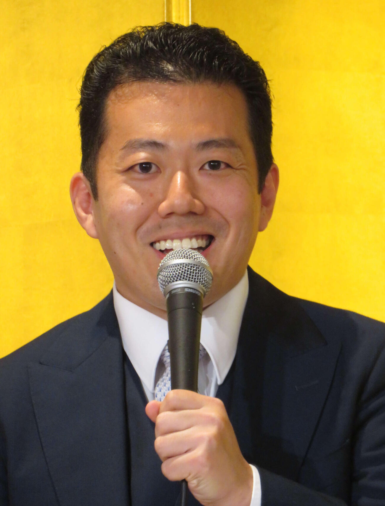 「新派・松竹新喜劇の合同喜劇公演」の記者会見を行った藤山扇治郎
