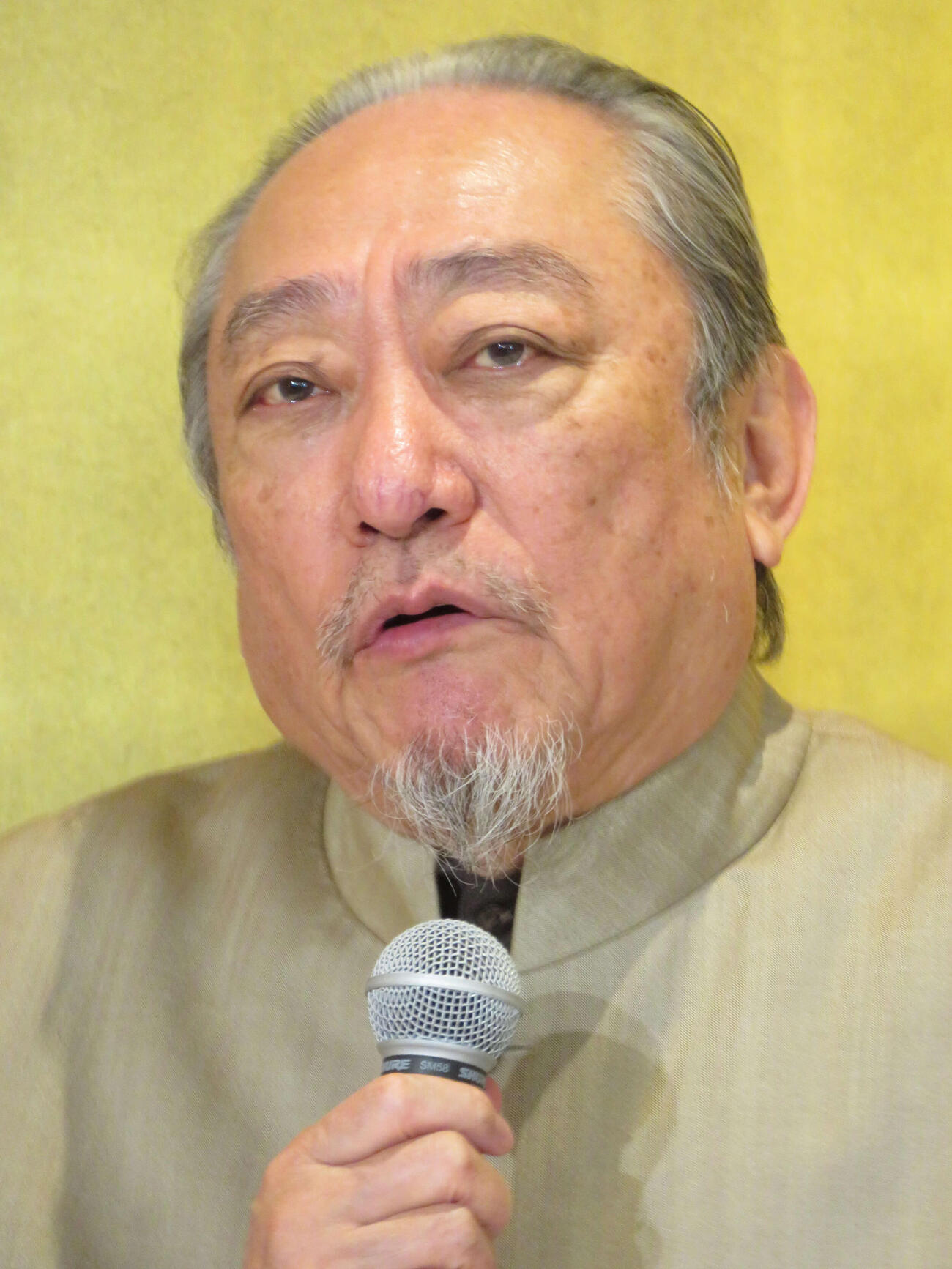 「新派・松竹新喜劇の合同喜劇公演」の記者会見を行った渋谷天外