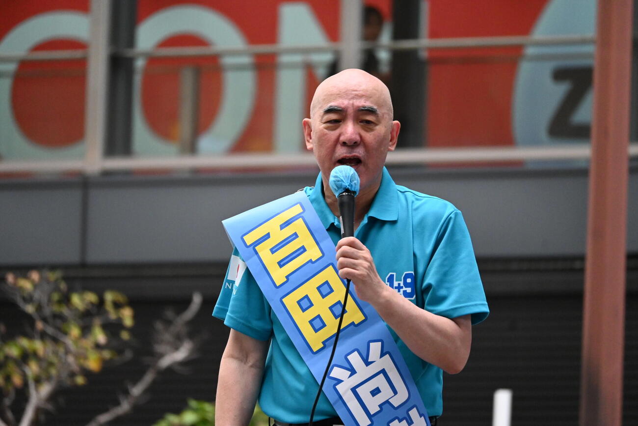 日本保守党の百田尚樹代表（2025年7月撮影）