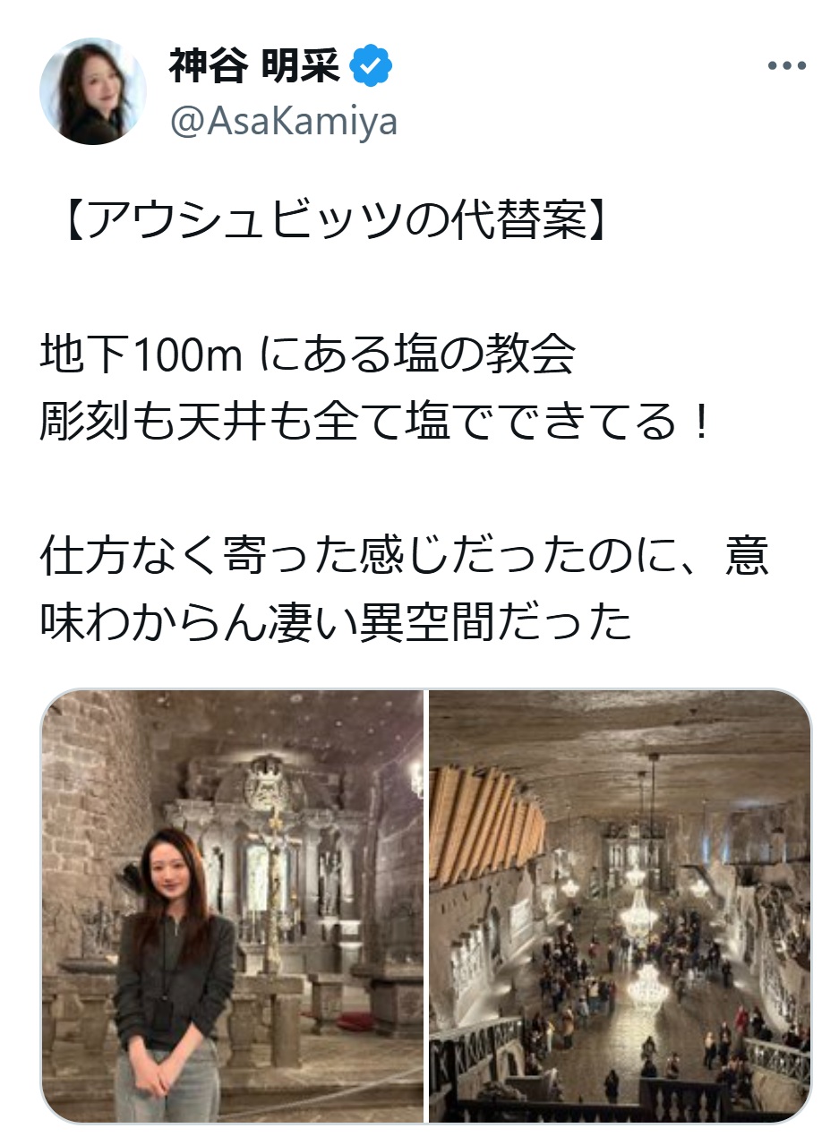 神谷明采のXから