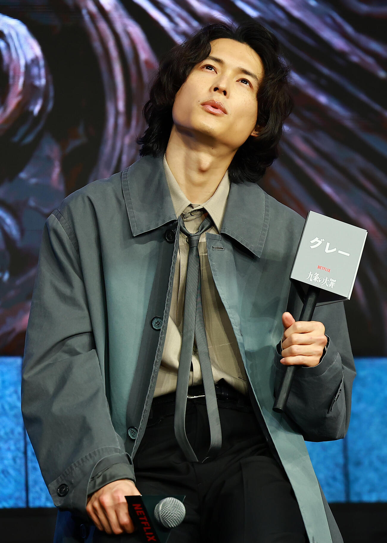 Netflixシリーズ「九条の大罪」配信直前イベントに登場した松村北斗（撮影・野上伸悟）