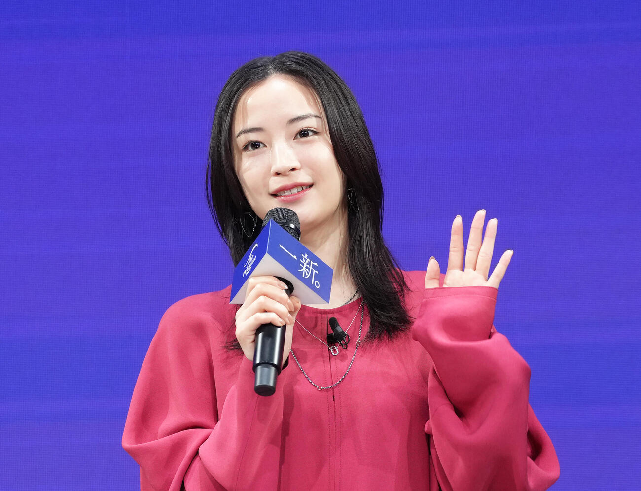 新CM発表会に登場した広瀬すず（撮影・足立雅史）