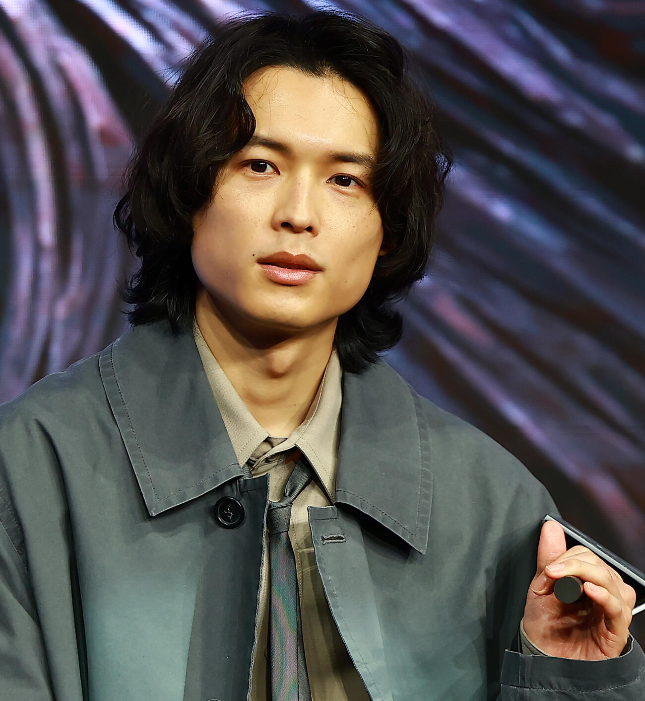 Netflixシリーズ「九条の大罪」配信直前イベントに登場した松村北斗（撮影・野上伸悟）