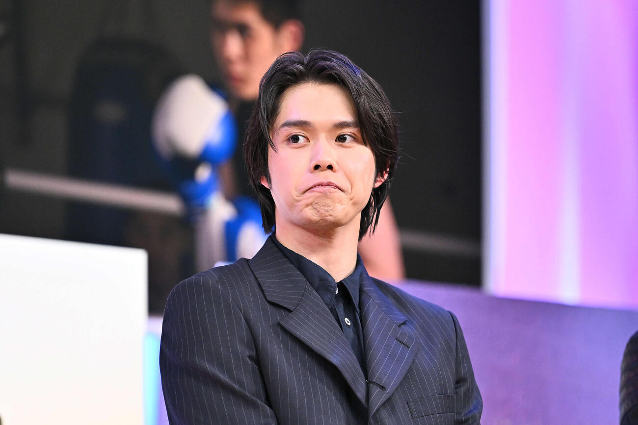 映画「人はなぜラブレターを書くのか」完成披露試写会のイベントに臨む細田佳央太（撮影・滝沢徹郎）