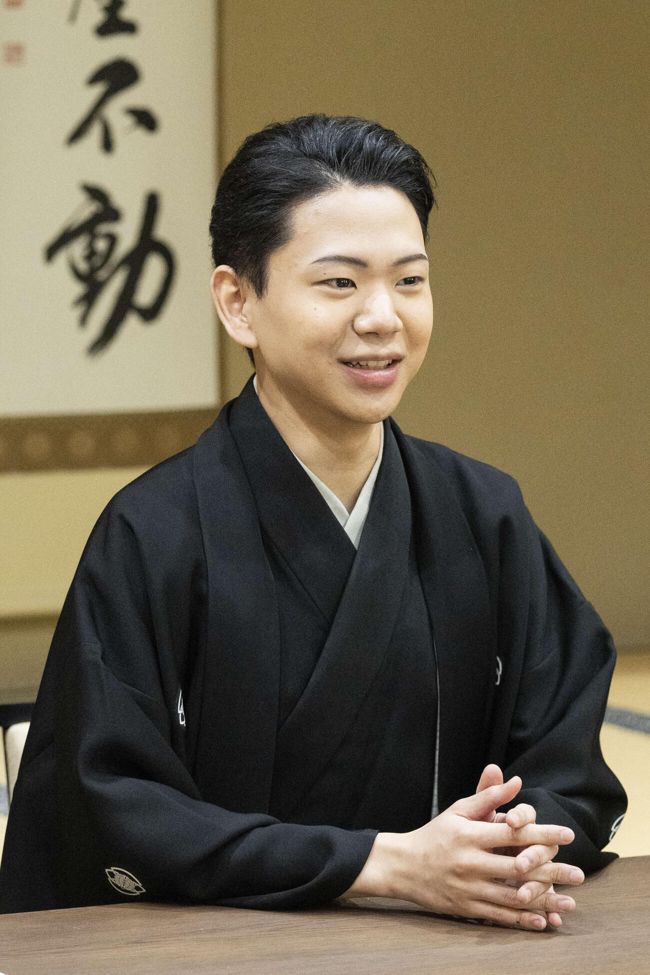 3代目尾上辰之助襲名に向け取材会を行った尾上左近（C）松竹