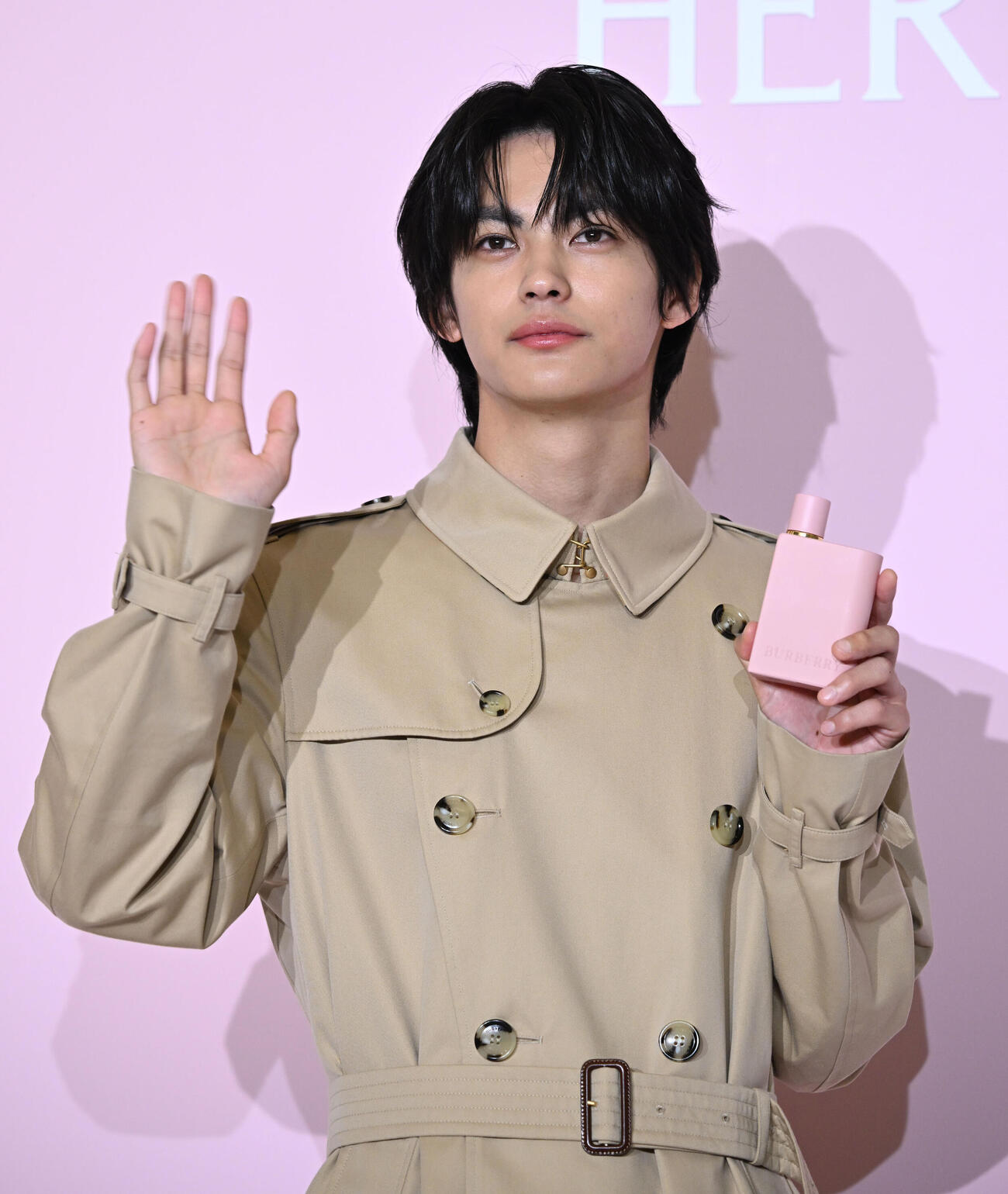 「バーバリービューティ」の新製品発表イベントに登場した神尾楓珠（撮影・千葉一成）