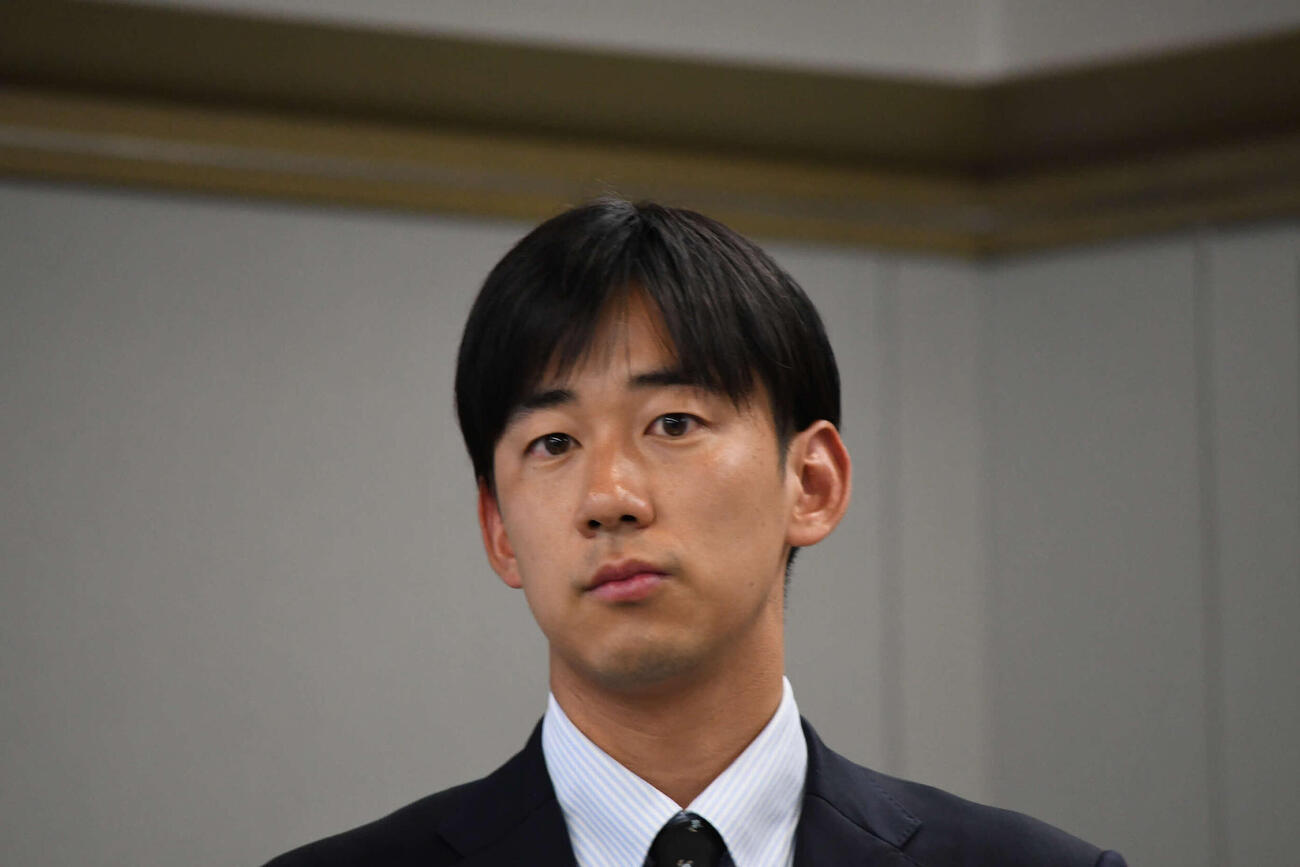 MBSテレビの川地洋平アナウンサー（撮影・阪口孝志）