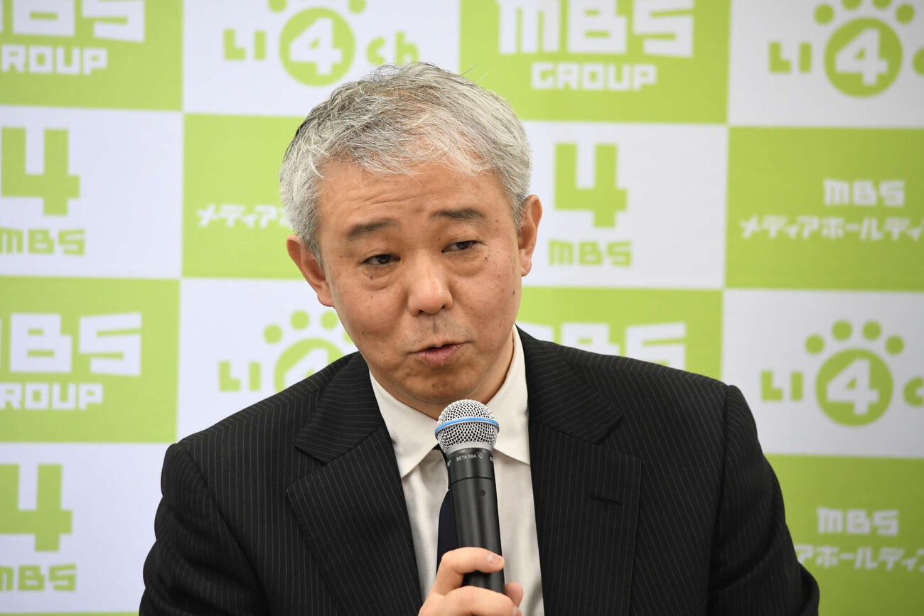 MBSテレビの田淵伸一総合編成局長（撮影・阪口孝志）