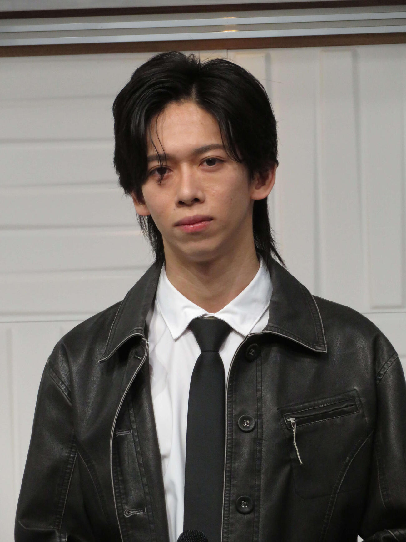 TOKYO MXのドラマ「あざとかわいいワタシが優勝」制作発表記者会見に出席した船津稜雅（撮影・村上幸将）