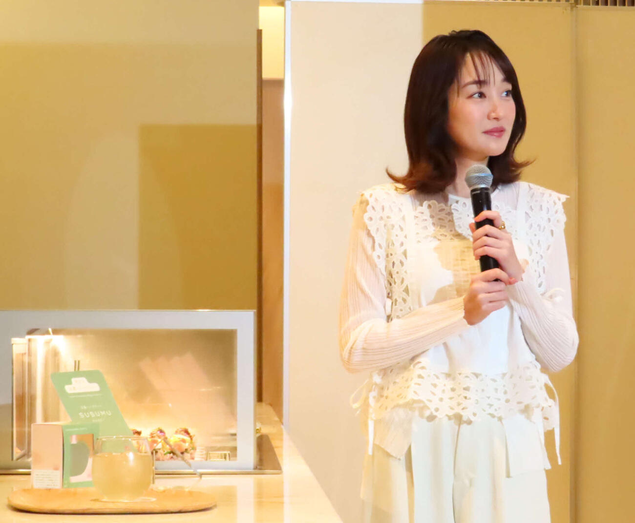 山本山「YMY」新ブランド発表会に登壇した高梨臨