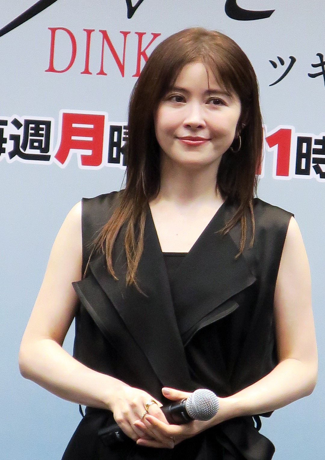 テレビ東京系ドラマプレミア23「産まない女はダメですか？　DINKsのトツキトオカ」記者会見に登壇した主演の宮澤エマ