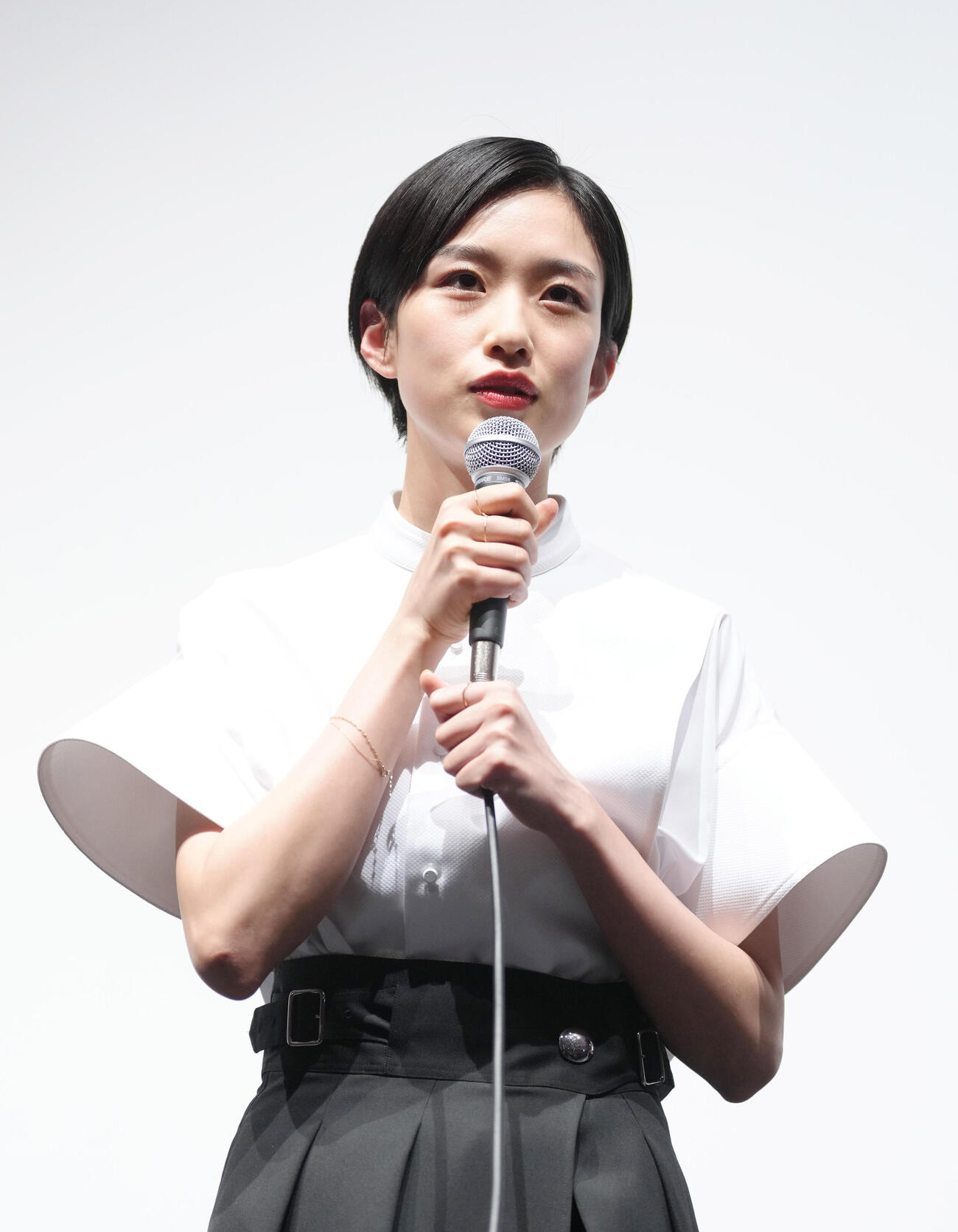 映画「そして彼女たちは」公開記念舞台あいさつに登壇した河合優実（撮影・足立雅史）